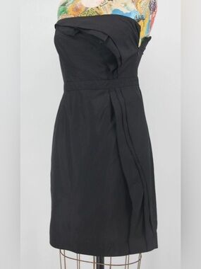 LOFT Strapless Black Cocktail Dress